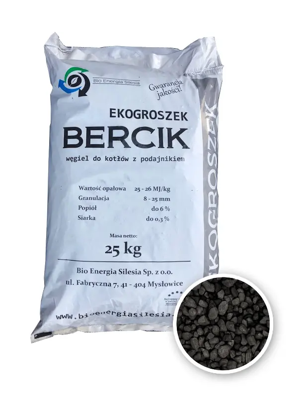 Wysokiej jakości ekogroszek Bercik - idealne paliwo dla Twojego kominka.