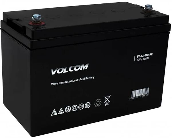 Akumulator AGM VOLCOM 100-12 (12V 100Ah) + zasilacz awaryjny sinusPRO E 1000VA 12V UPS VOLT Polska