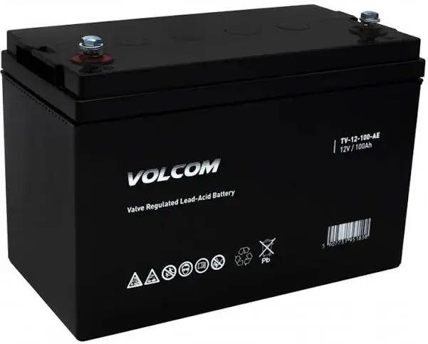 Akumulator AGM VOLCOM 100-12 (12V 100Ah) + zasilacz awaryjny sinusPRO E 500VA 12V UPS VOLT Polska